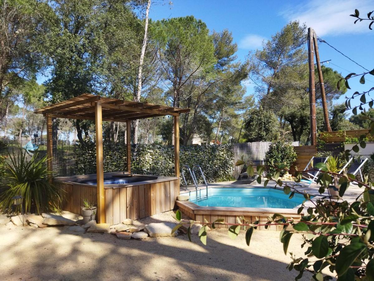Maison 5 Personnes En Garrigue - Piscine-Spa Prive Langlade Exteriör bild